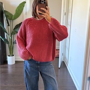 Free People Take Me Home Cotton Sweater